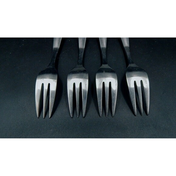 Towle CONTOUR Table Dinner Fork Satin Bevel Outline Stainless Flatware 4 PC - Picture 7 of 9